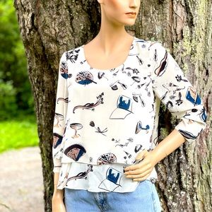 NWT Ivory Silk Maeve Blouse, Size 8